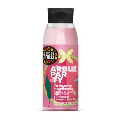TUTTI FRUTTI Mleczko nawilżające do kąpieli i pod prysznic Arbuz i Werbena 400 ml