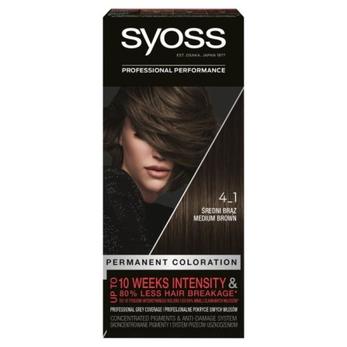 Schwarzkopf Syoss Farba do włosów nr 4_1 Średni Brąz  1op.