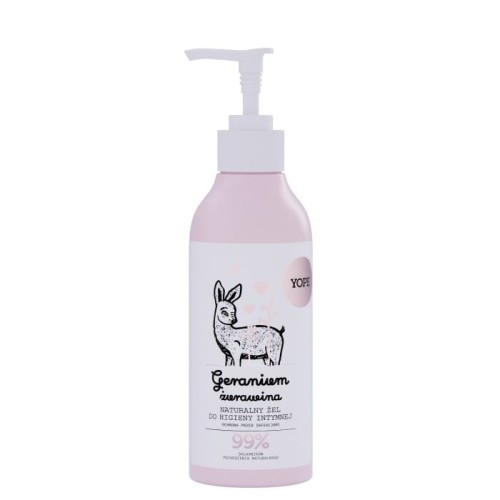 YOPE Naturalny Żel do higieny intymnej Geranium i Żurawina 300ml