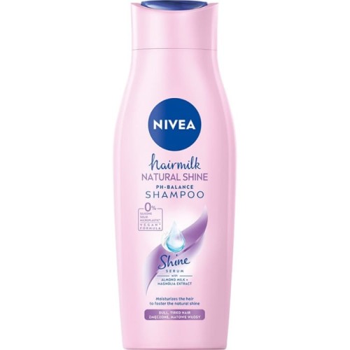 NIVEA Hairmilk Mleczny szampon do włosów matowych i zmęczonych Natural Shine 400 ml