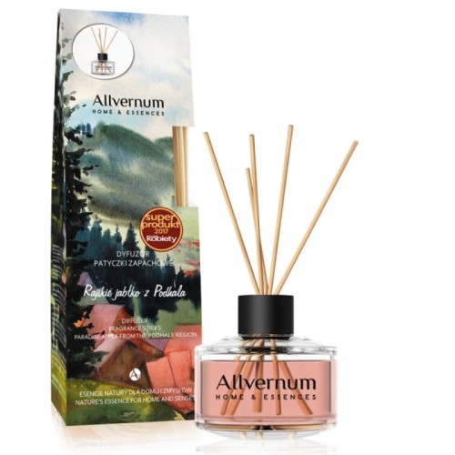 Allvernum Home &amp; Essences Dyfuzor z patyczkami zapachowymi Rajskie Jabłko z Podhala 1op.