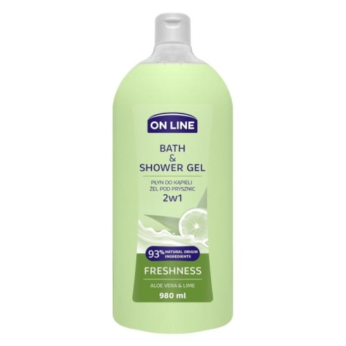 ON LINE Żel i płyn do kąpieli 2w1 Freshness 980 ml