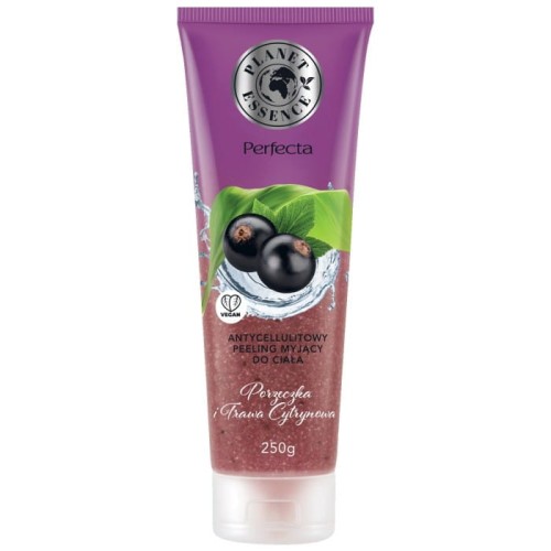 PERFECTA Planet Essence Antycellulitowy peeling myjący do ciała Porzeczka i Trawa Cytrynowa 250 g