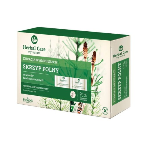 HERBAL CARE Kuracja w ampułkach do włosów bardzo zniszczonych Skrzyp Polny 5 x 5 ml