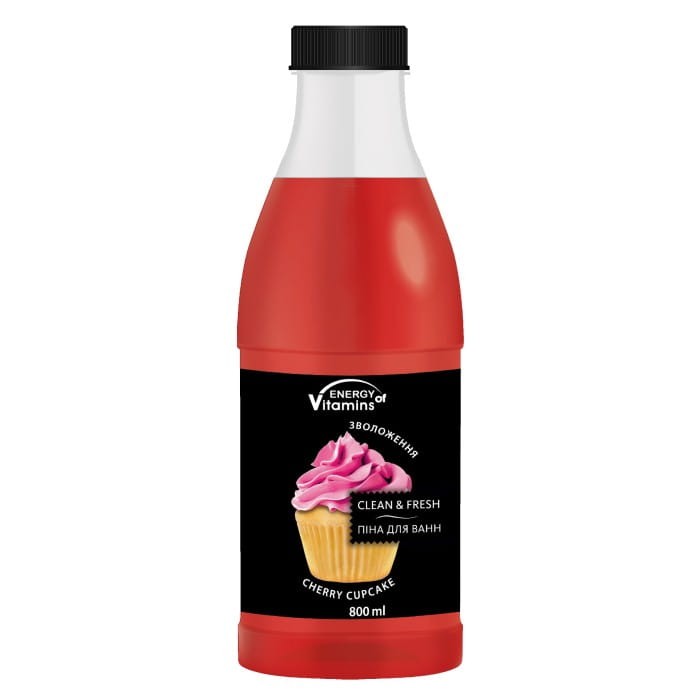 ENERGY OF VITAMINS Pianka do kąpieli Cherry Cupcake 800ml