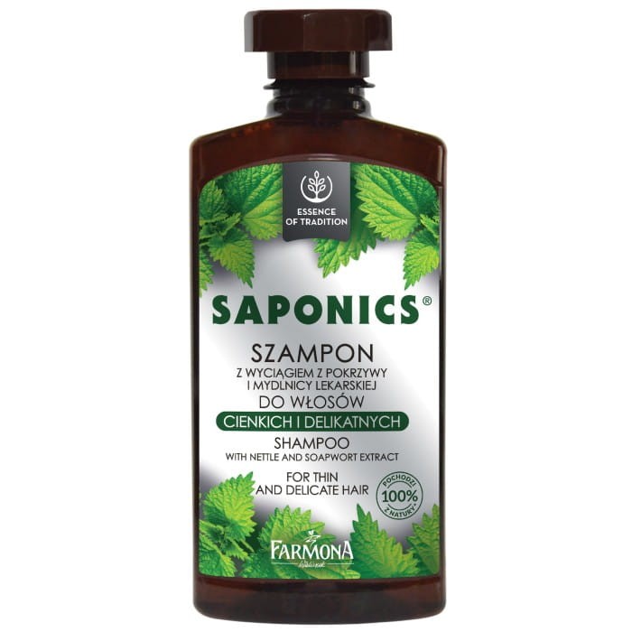 FARMONA Saponics Szampon z wyciągiem z pokrzywy do włosów cienkich i delikatnych 330 ml