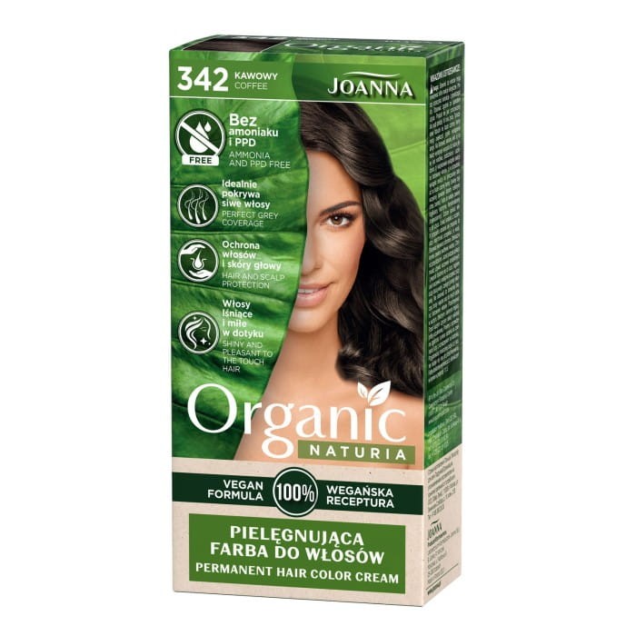 JOANNA Organic Naturia Pielęgnująca farba do włosów nr 342 Kawowy