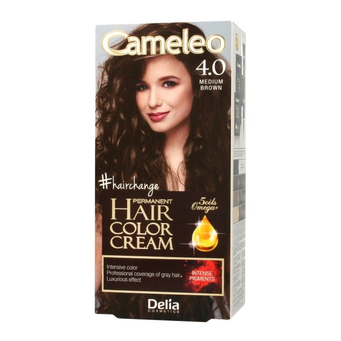 DELIA COSMETICS CAMELEO OMEGA Farba permanentna 4.0 Medium Brown