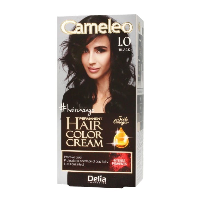 DELIA COSMETICS CAMELEO OMEGA Farba permanentna 1.0 Black