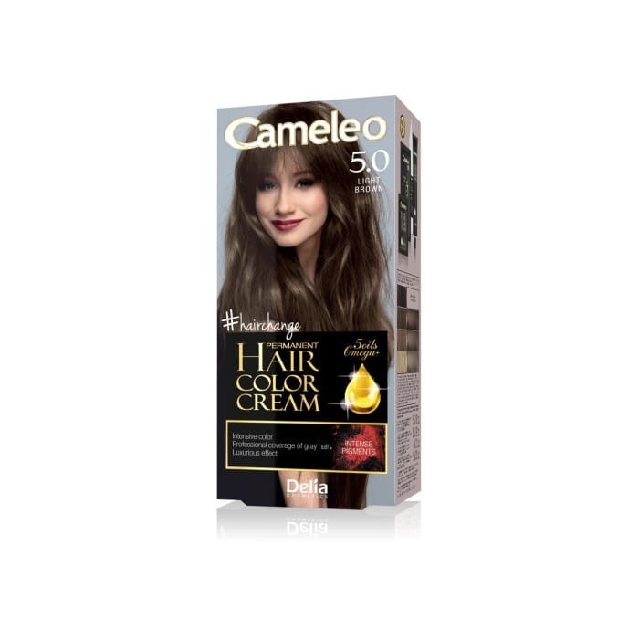 DELIA COSMETICS CAMELEO OMEGA Farba permanentna 5.0  Light Brown