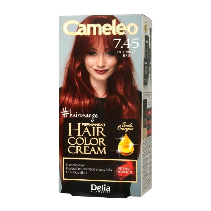 DELIA COSMETICS CAMELEO OMEGA Farba permanentna 7.45 Intensive Red