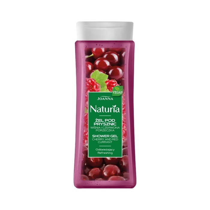JOANNA Naturia Żel pod prysznic - Wiśnia i Czerwona porzeczka 300 ml