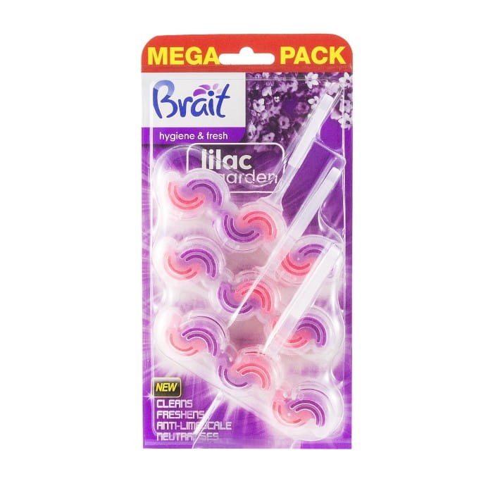Brait Hygiene &amp; Fresh Kostka toaletowa do WC 2-fazowa Lilac Garden 1op.-3x45g