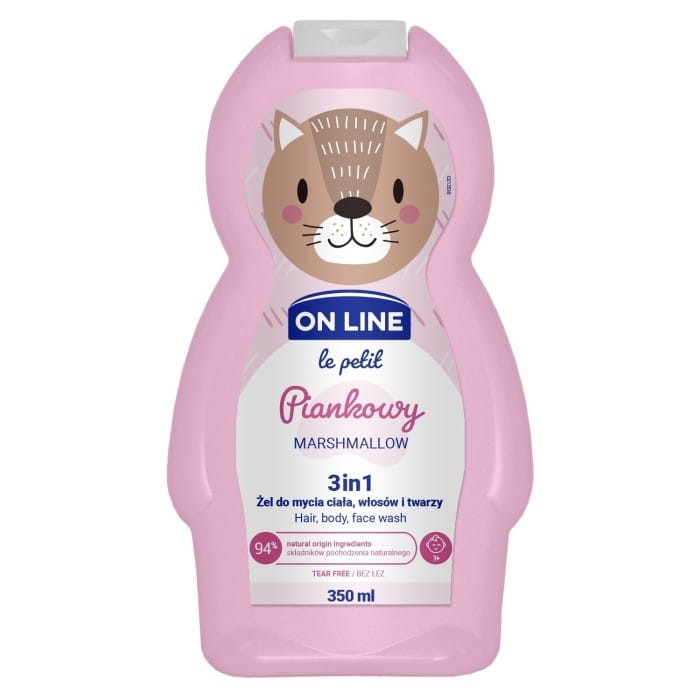On Line Le Petit Żel do mycia ciała,włosów i twarzy 3w1 dla dzieci Piankowy  350ml