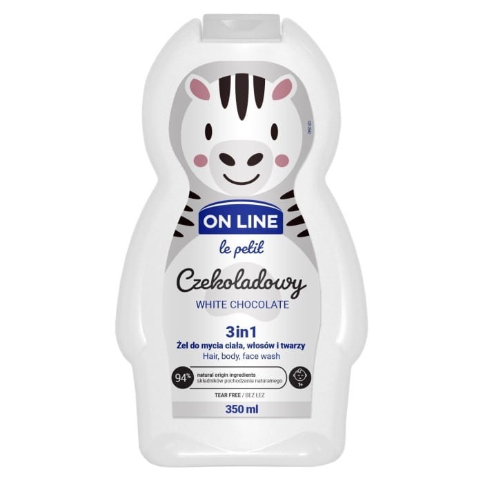 On Line Le Petit Żel do mycia ciała,włosów i twarzy 3w1 dla dzieci Czekoladowy  350ml