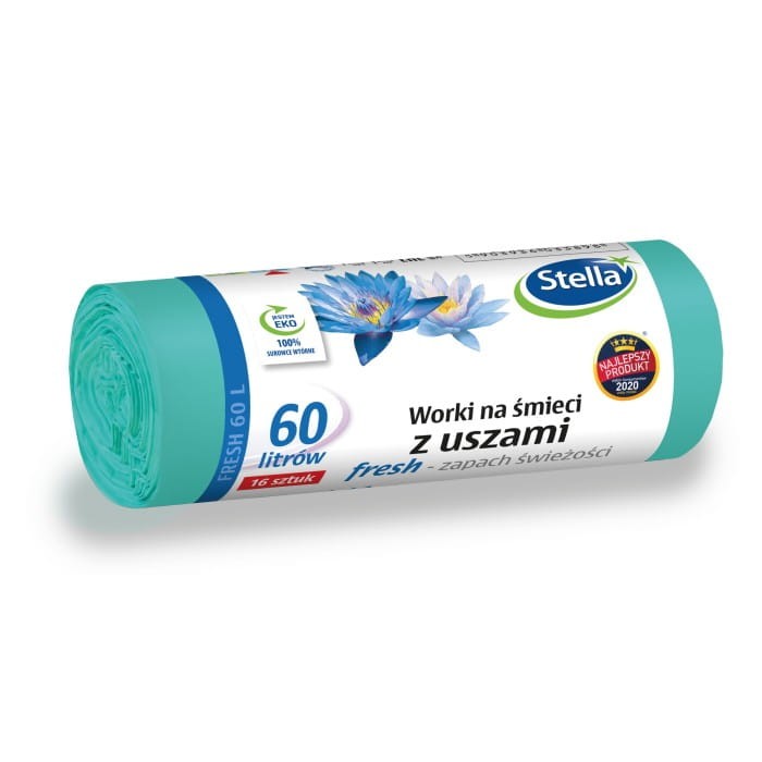 STELLA Worki na śmieci z uszami 60L - Fresh zapach świeżości 1op.-16szt