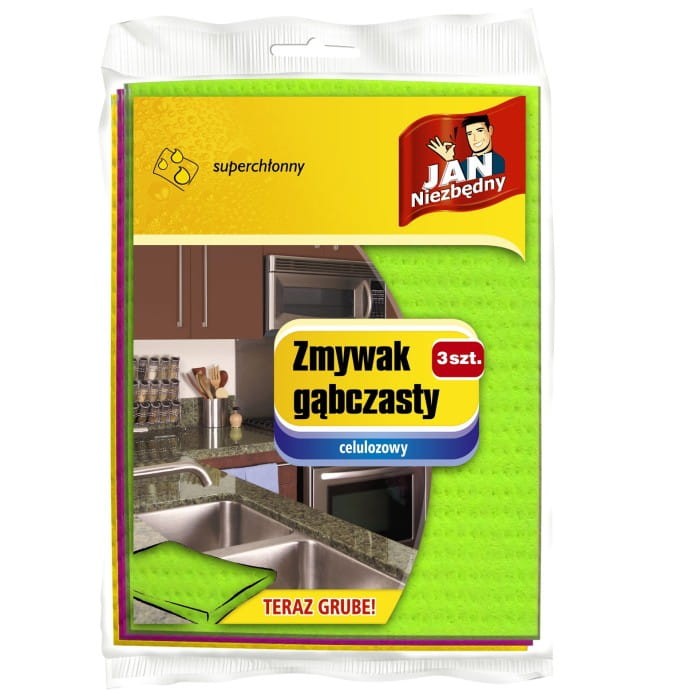 Sarantis Jan Niezbędny Zmywak gąbczasty 3szt