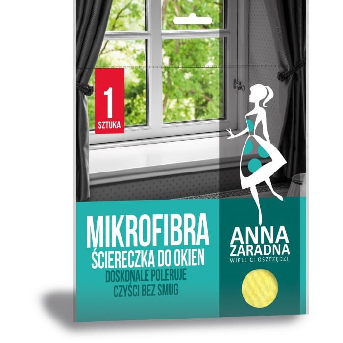 ANNA ZARADNA Mikrofibra ściereczka do okien - 1 szt.