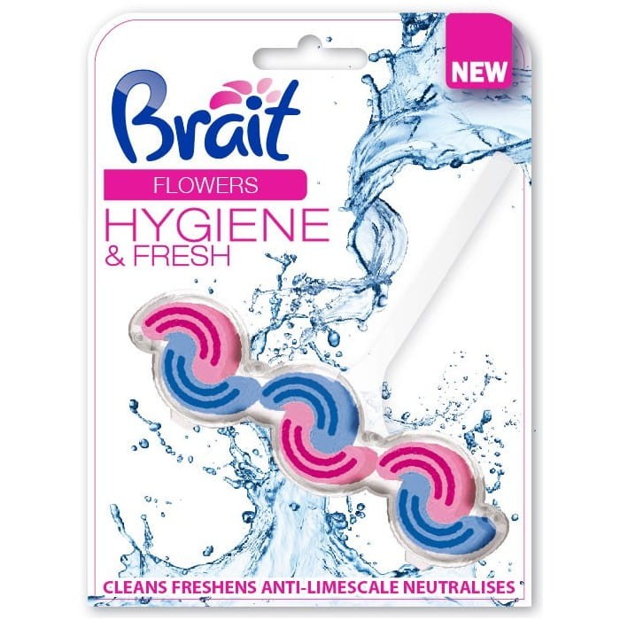 Brait Hygiene &amp; Fresh Kostka toaletowa 2-fazowa do WC Flowers  45g