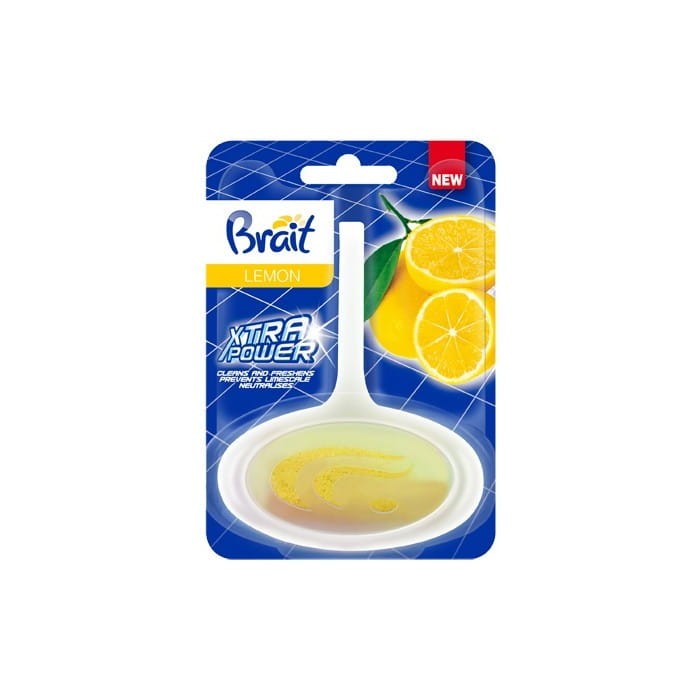 Brait Xtra Power Kostka toaletowa do WC w koszyku -  Lemon 40g