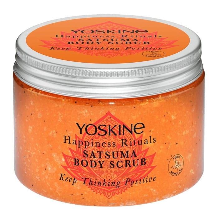 YOSKINE Happiness Rituals Cukrowy Peeling do ciała Satsuma 300 g