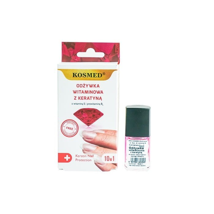 Kosmed Odżywka do paznokci witaminowa z keratyną 10w1  9ml