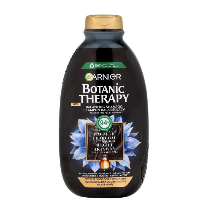 GARNIER Botanic Therapy Balansujący Szampon do przetłuszczających się włosów i suchej skóry głowy z węglem aktywnym 400 ml