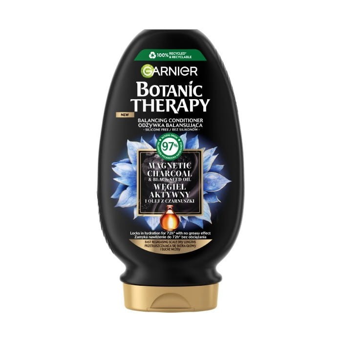 GARNIER Botanic Therapy Balansująca Odżywka do przetłuszczających się włosów i suchej skóry głowy z węglem aktywnym 200 ml