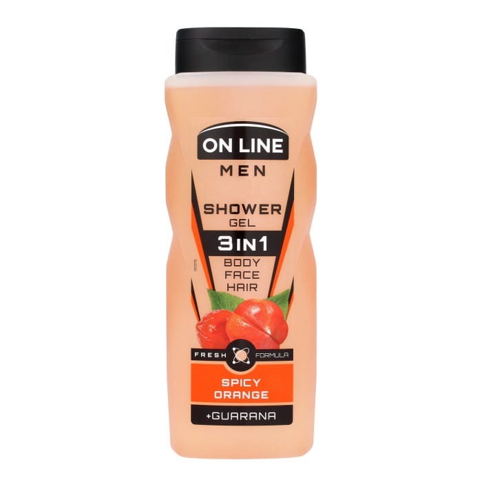 ON LINE Men Żel pod prysznic  dla mężczyzn 3w1 Spicy Orange 410 ml