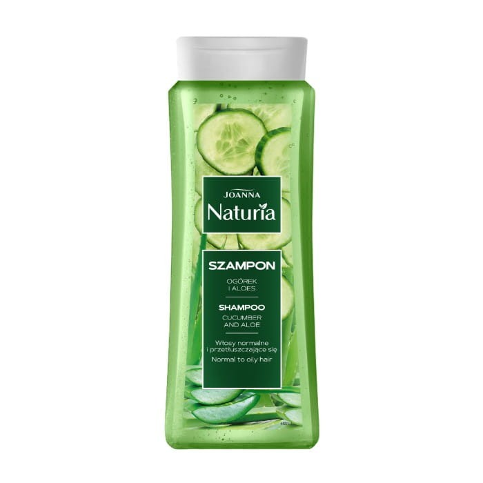 JOANNA Naturia Szampon do włosów normalnych i przetłuszczających się - Ogórek i Aloes 500 ml