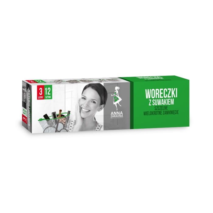 ANNA ZARADNA Woreczki z suwakiem 3L 1op.-12szt.