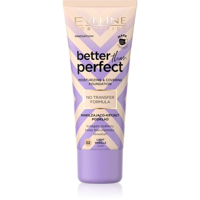 EVELINE Better Than Perfect Podkład nawilżająco-kryjący nr 02 Light Vanilla (warm) 30 ml