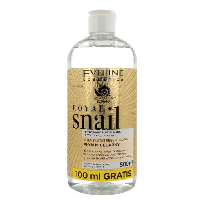 EVELINE Royal Snail Płyn micelarny intensywnie regenerujący 3w1 500 ml