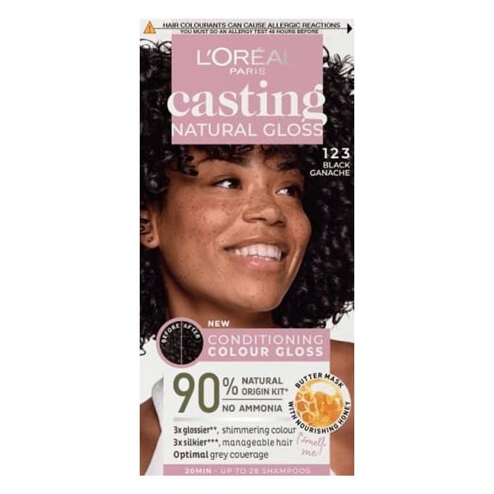LOREAL Casting Natural Gloss Krem koloryzujący nr 123 Black Ganache 1op.