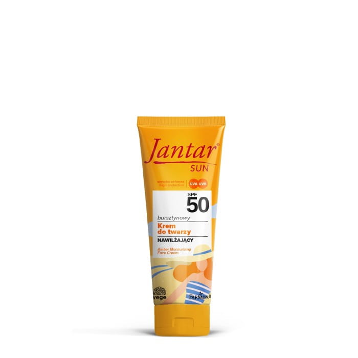 JANTAR Sun Bursztynowy krem nawilżający SPF 50 do twarzy 50 ml