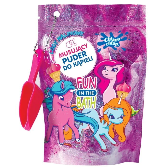 CHLAPU CHLAP Puder do kąpieli  - Lody Malinowe 150g