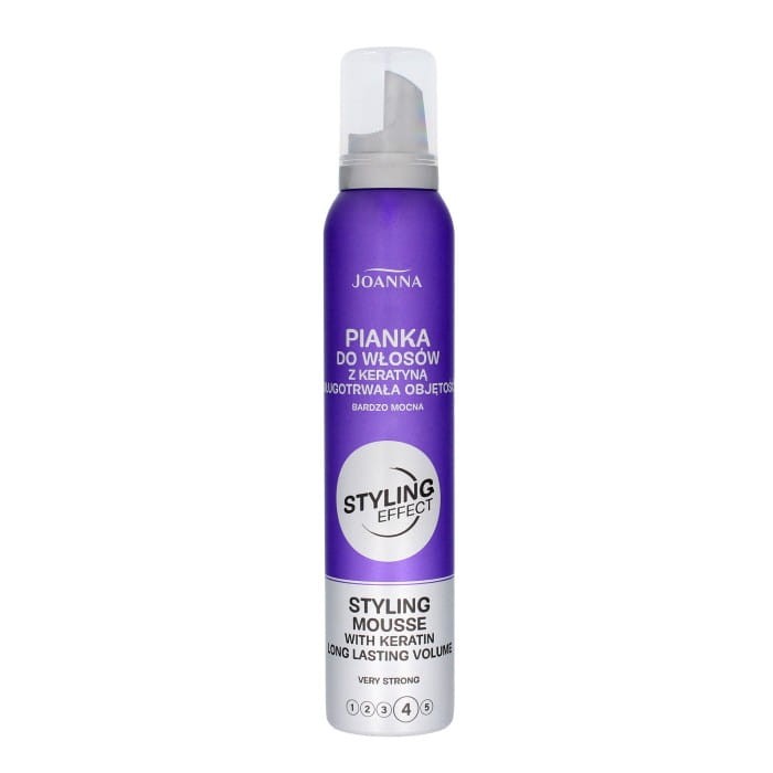 JOANNA Styling Effect Pianka do włosów z keratyną Długotrwała Objętość - bardzo mocna 150 ml