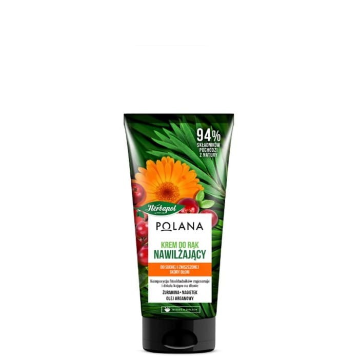 HERBAPOL Polana Nawilżający Krem do rąk - Żurawina &amp; Nagietek &amp; Olej Arganowy 75ml