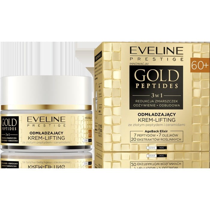 EVELINE Gold Peptides 3w1 Odmładzający krem-lifting 60+ dzień/noc 50 ml