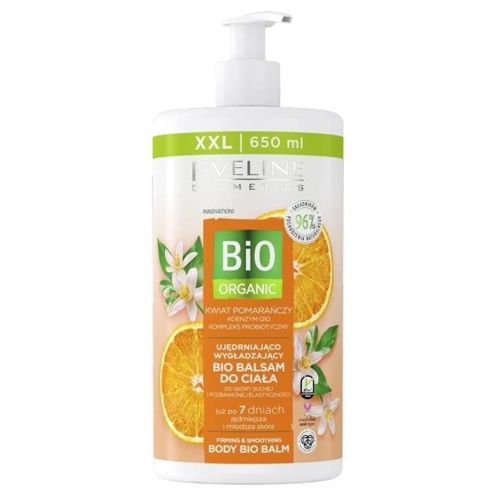EVELINE Bio Organic Ujędrniająco-wygładzający bio balsam do ciała - Kwiat Pomarańczy 650 ml