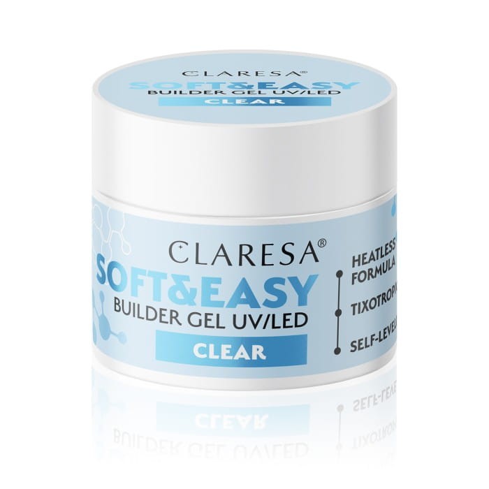 CLARESA Żel budujący do paznokci Soft&amp;Easy Builder - Clear 90g