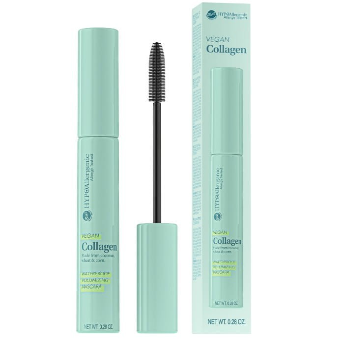 BELL Hypoallergenic Vegan Collagen Tusz do rzęs wodoodporny nadający objętość - czarny 8g