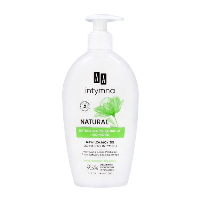 AA Intymna Natural 95% Nawilżający Żel do higieny intymnej 300ml