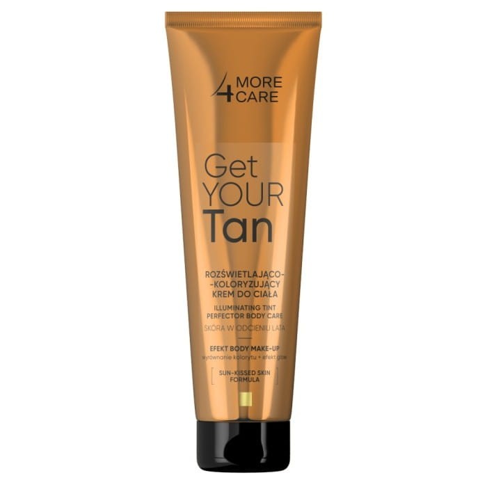 More4Care Get Your Tan Rozświetlająco  Koloryzujący Krem do twarzy i ciała - body make up 100ml