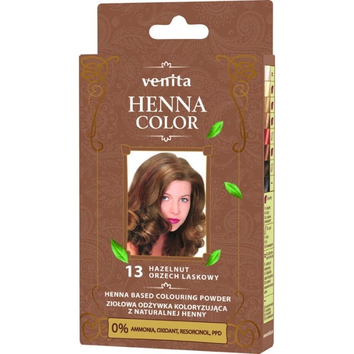 VENITA Henna Color Ziołowa Odżywka koloryzująca - 13 Orzech Laskowy 1op.