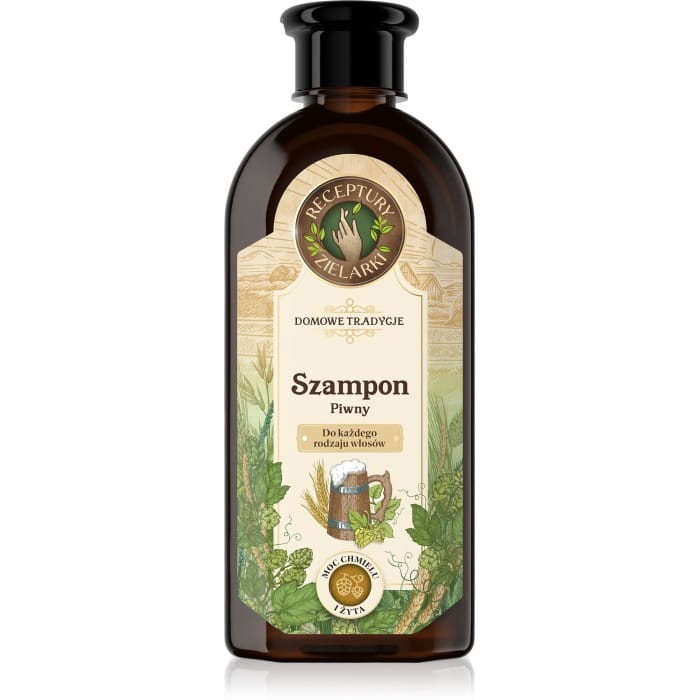 RECEPTURY ZIELARKI Domowe Tradycje Szampon piwny do każdego rodzaju włosów 350ml
