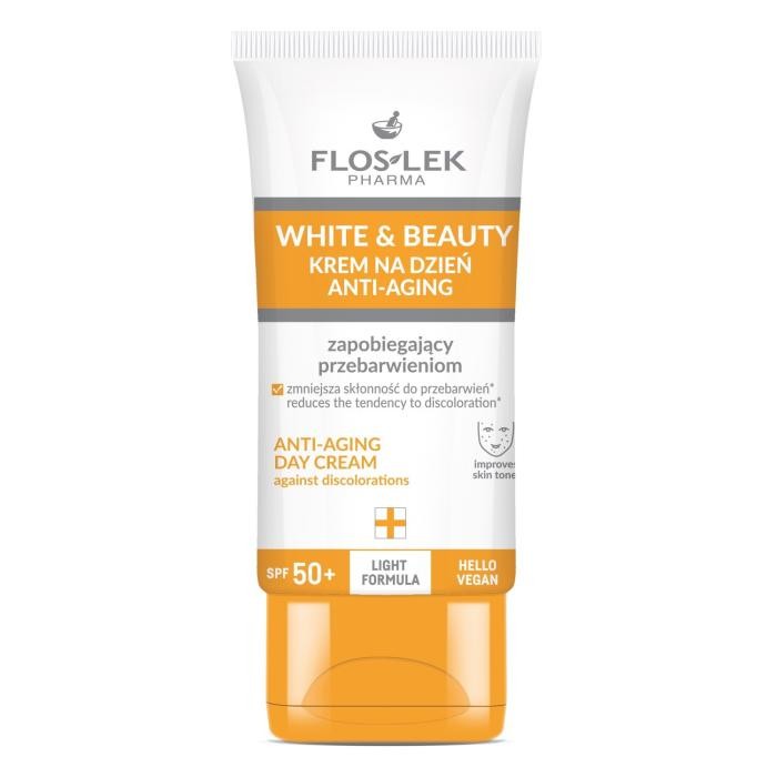 FLOS WHITE Krem zapobiegający przebarw.spf 50