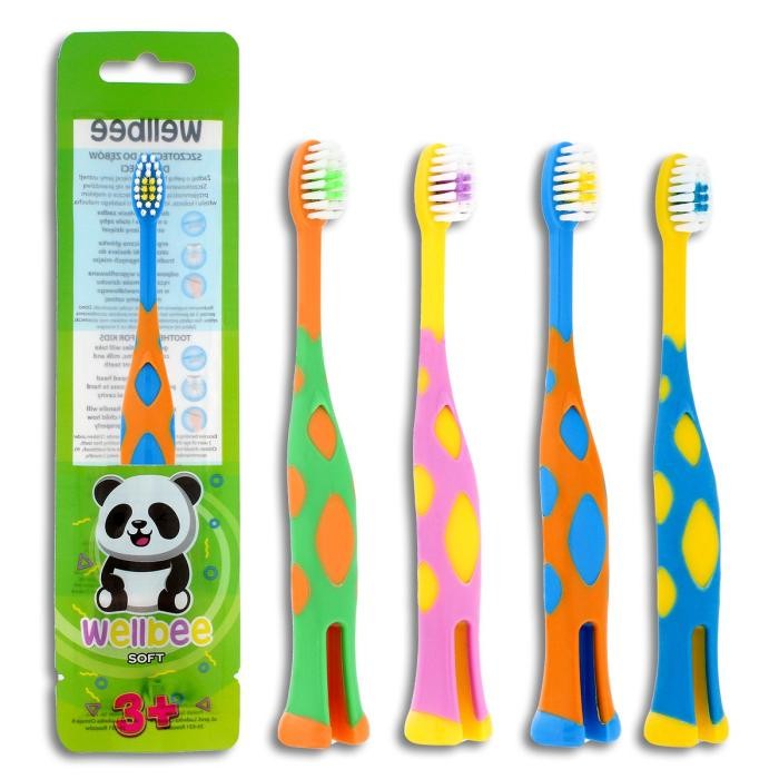 WELLBEE Szczoteczka dla dzieci KIDS(3+) Travel Soft (folia) - mix kolorów 1szt