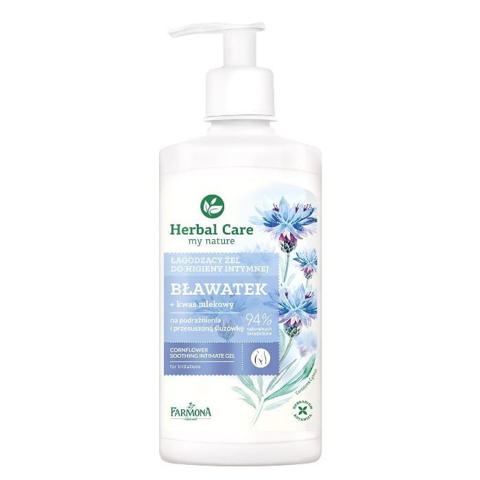 HERBAL CARE Łagodzący żel do higieny intymnej Bławatek i kwas mlekowy 330 ml