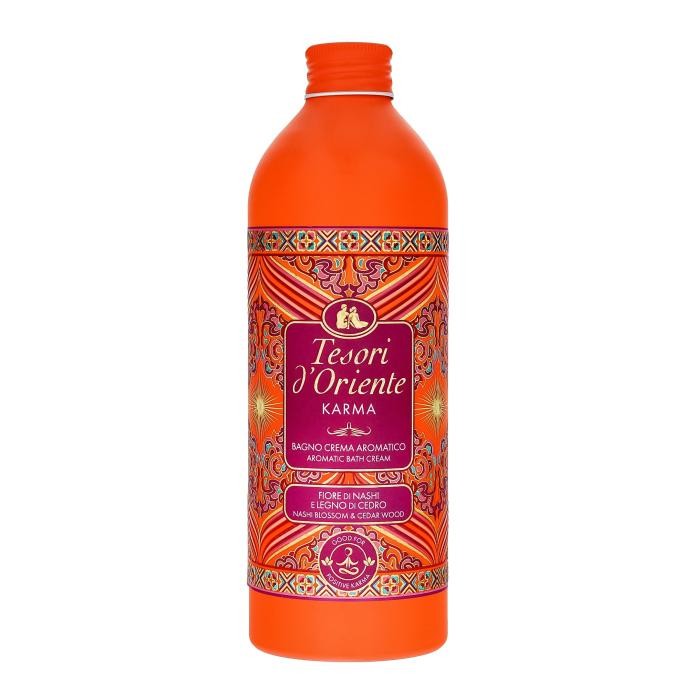 TESORI D`ORIENTE Kremowy Płyn do kąpieli Karma - Kwiat Nashi &amp; Drzewo Cedrowe 500ml